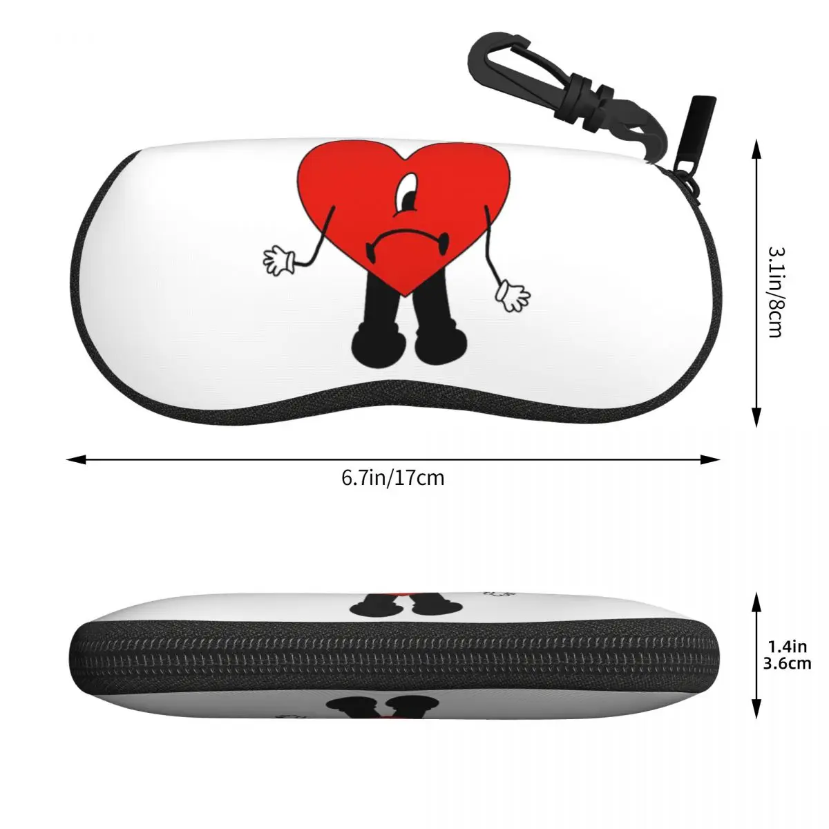 Un Verano Sin Ti Bad Bunny Shell Glasses Case Portable Sunglasses Box Women Men Soft Eyeglass Bag Pouch