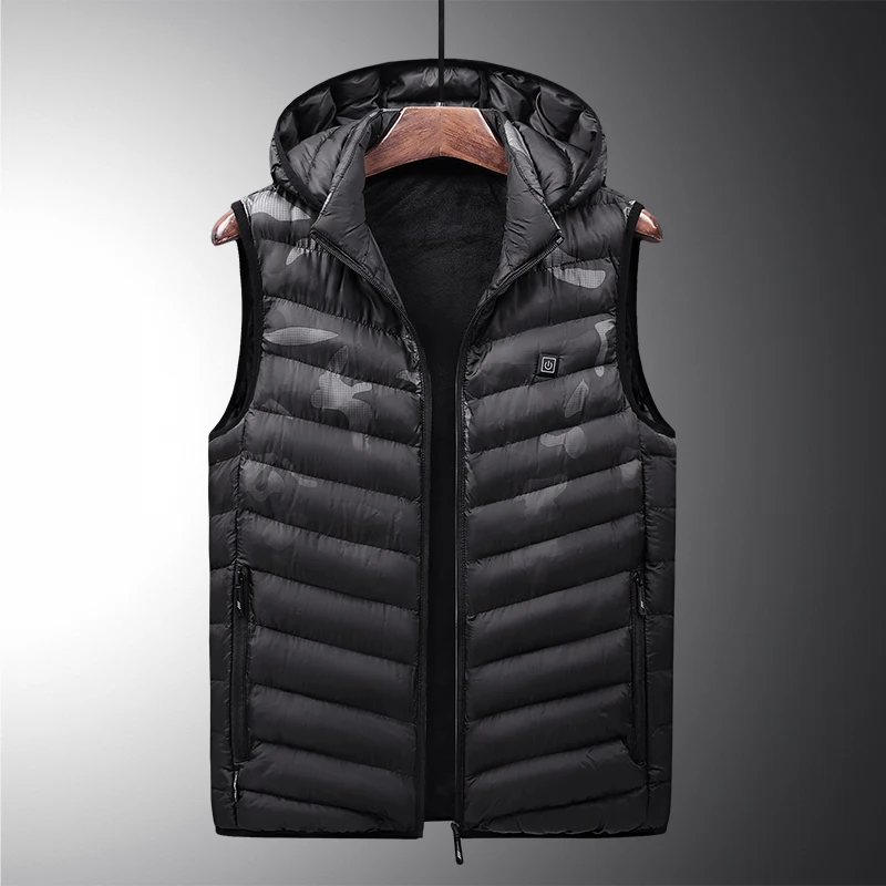 

Winter Warmer Jacket Heated Waistcoat for Camping Heated Vest Men Electric Heating Vest Washable Self Heating Hooded Vest