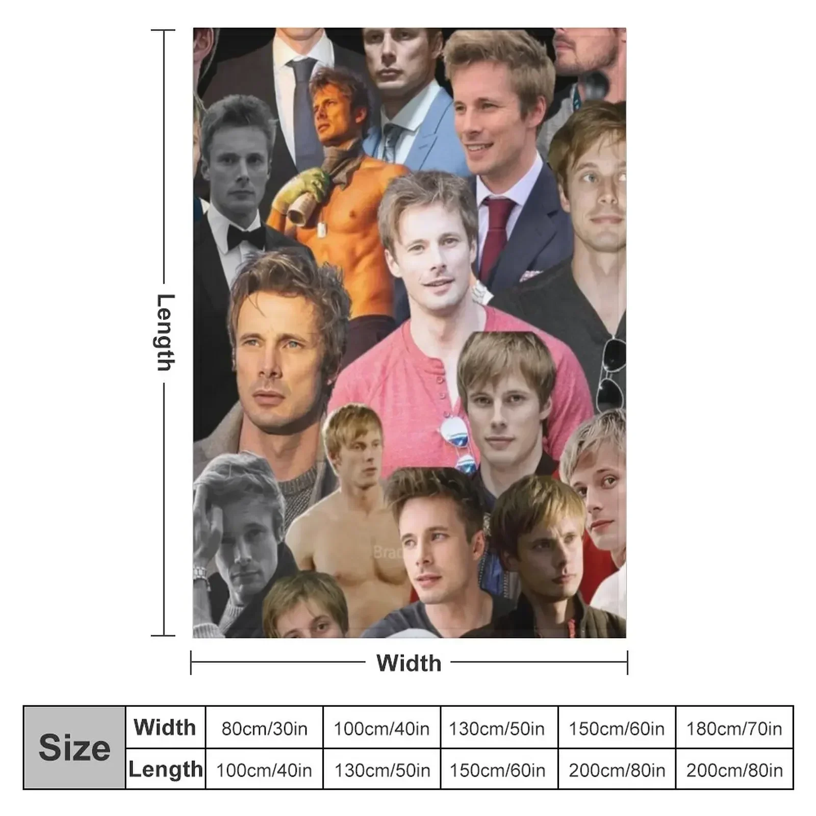 bradley james photo collage Throw Blanket couch cozy soft plush fuzzy picnic outdoor blanket