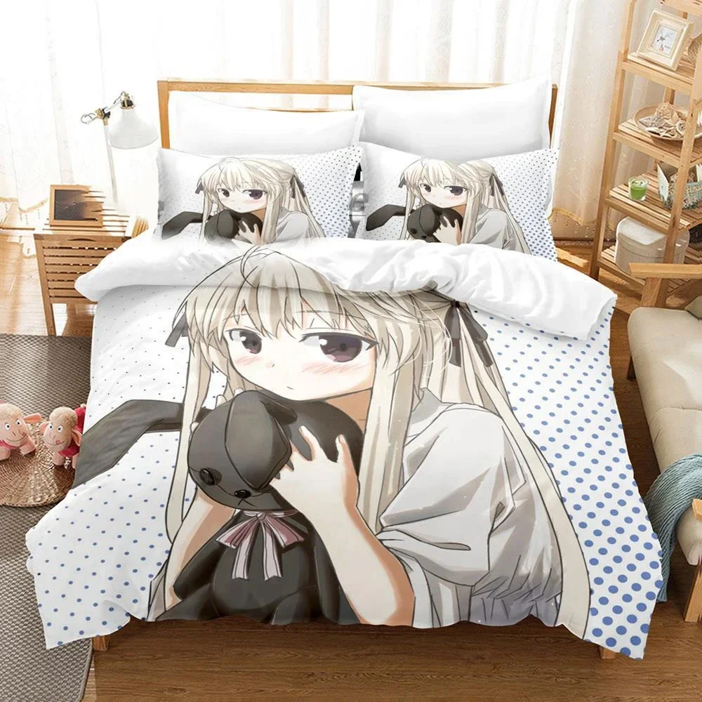 3D Printed Yosuga No Sora Kasugano Bedding Set Anime Duvet Cover 3Pcs Double Twin Full Queen King Adult Kids Quilt Cover