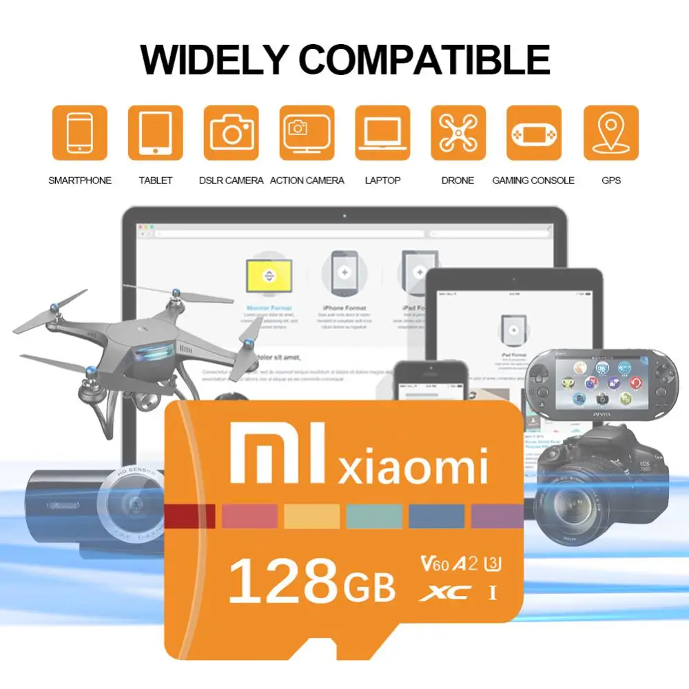 Xiaomi-Carte mémoire Micro TF étanche, carte SD V30, 2 To, 4K, A2, 1 To, 512 Go, 256 Go, 128G, téléphone, ordinateur, appareil photo, livraison directe