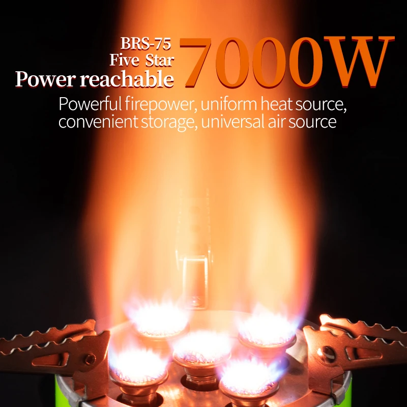 

2027 BRS-73 BRS-75 Burner 4200W 7000W Outdoor Camping Gas Stove Foldable Hiking Picnic Furnace Portable Tourist Cooking Burner