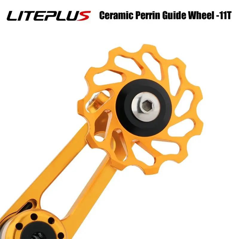 

Oct.624 Folding Bicycle Zipper Folding Bicycle Pressure Chain Lead to Ceramic Palin Guide Wheel,Gold