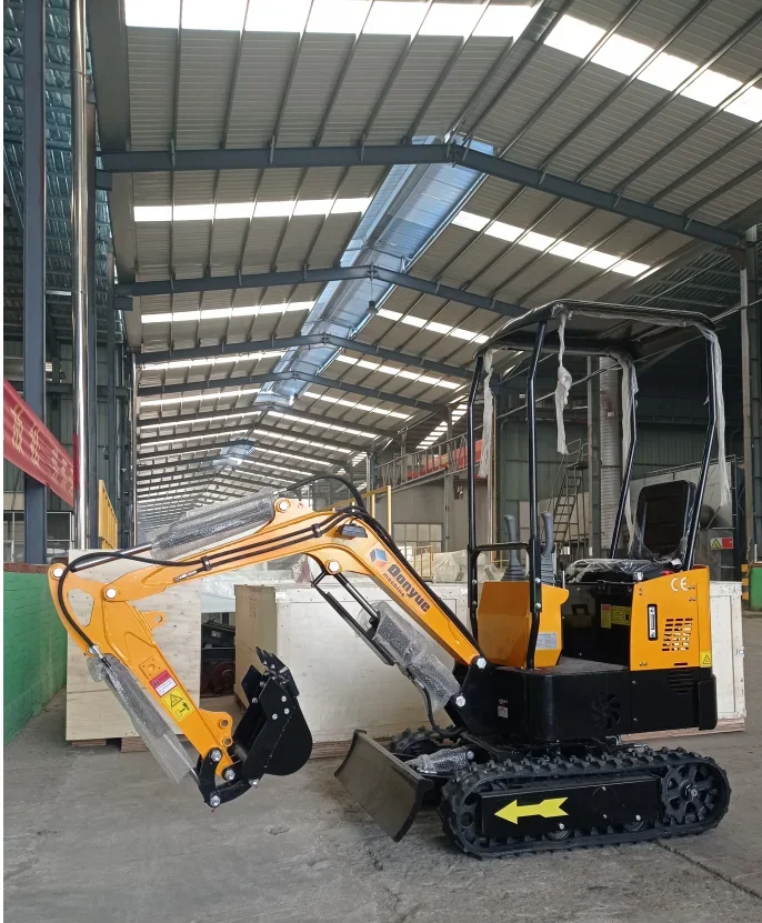 High Quality 1 Ton Kubota Engine Crawler Digger Mini Excavator with 2 Ton Rated Load Hengli Hydraulic Cylinder 1 Year Warranty