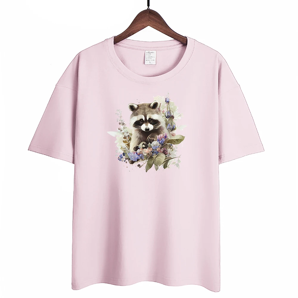 15cm Cartoon Little Raccoon Iron On Heat Transfer Stickers For Clothes DTF Pinted Vinyl Thermal Appliques Washable T-Shirt Decal