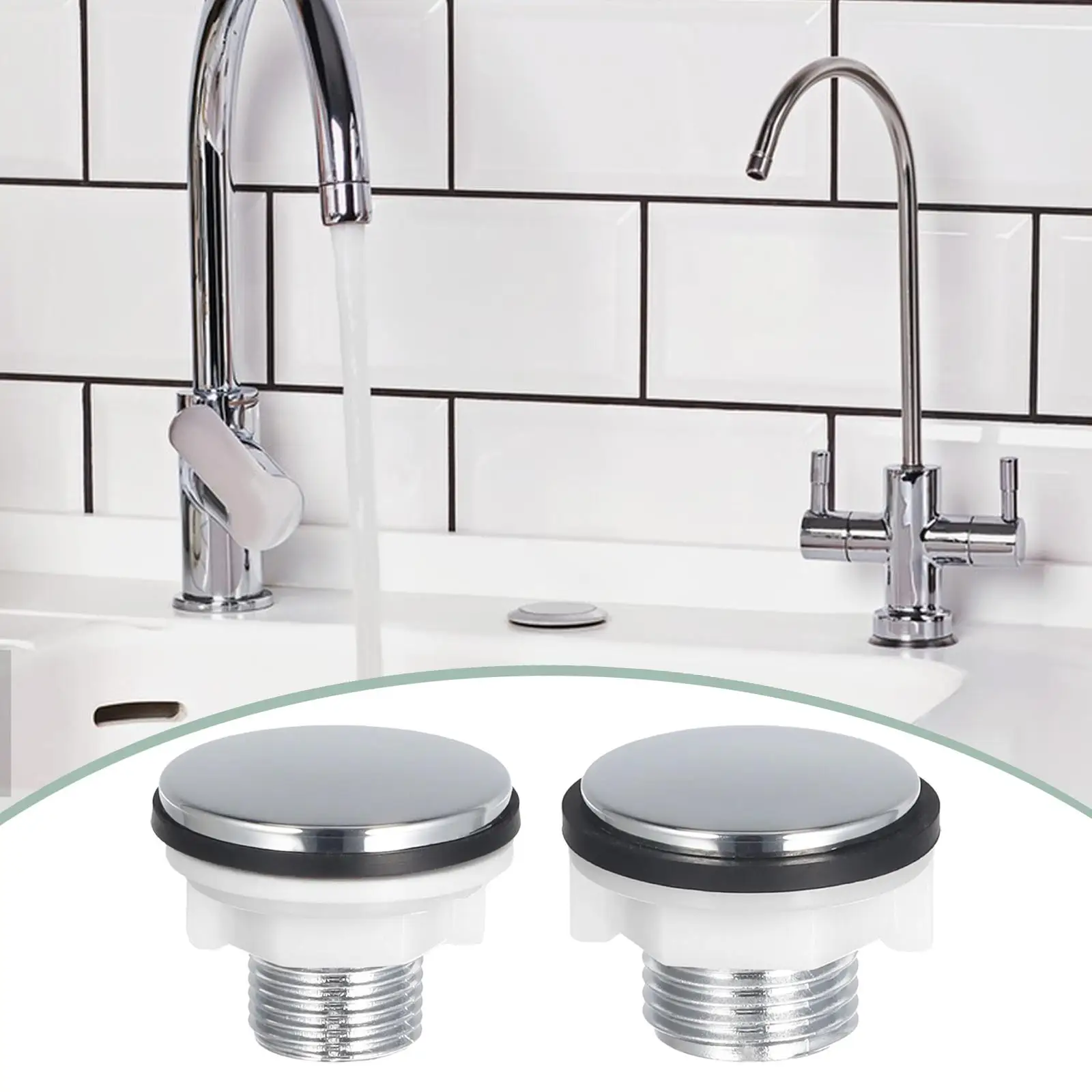 

5Pcs Sink Hole Cover Plug for Mop Pool Toilet Tank Side Water Inlet Bathroom