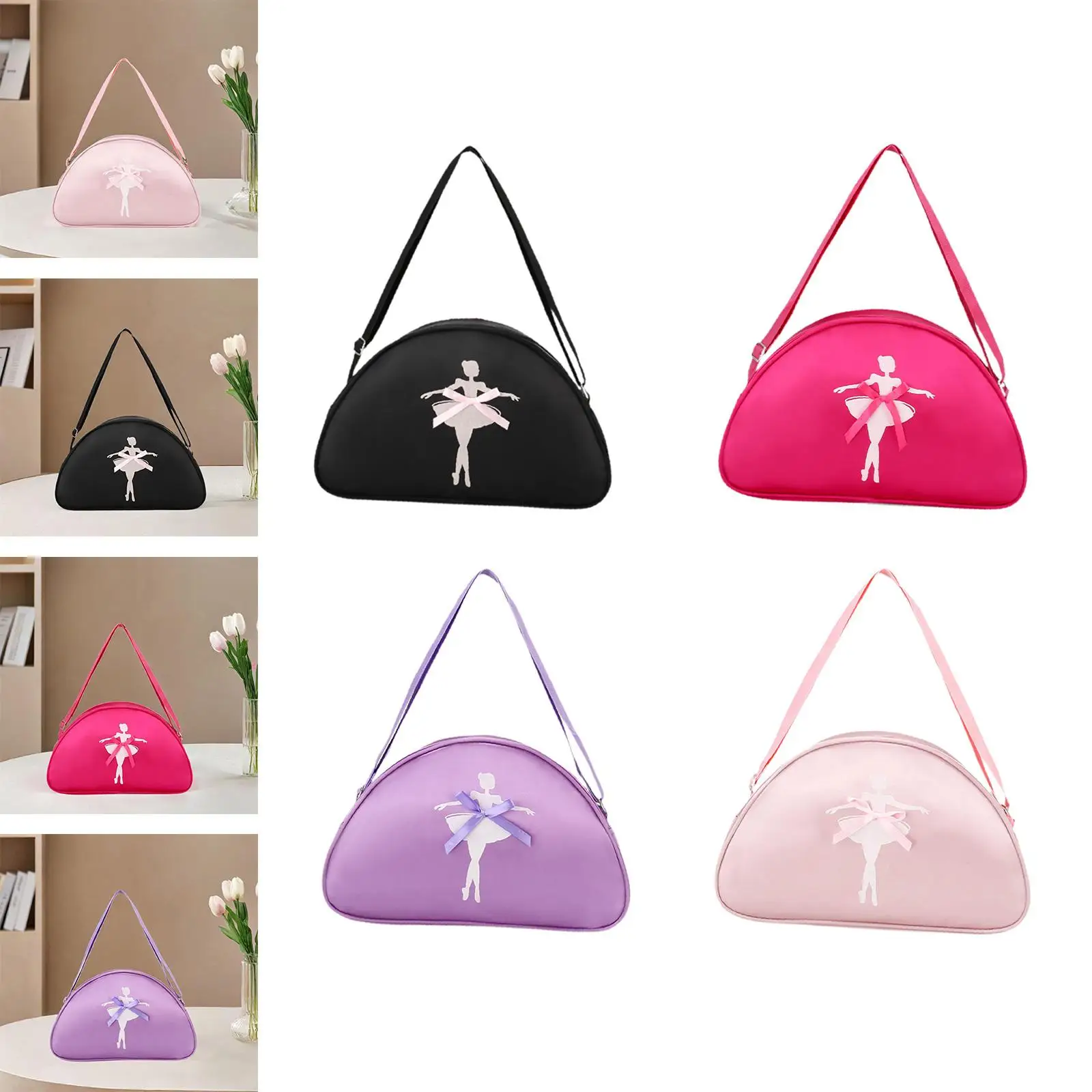 Ballet Dance Bag Sweet Girls Ballerina Bag for Gymnastics Sports Latin Dance