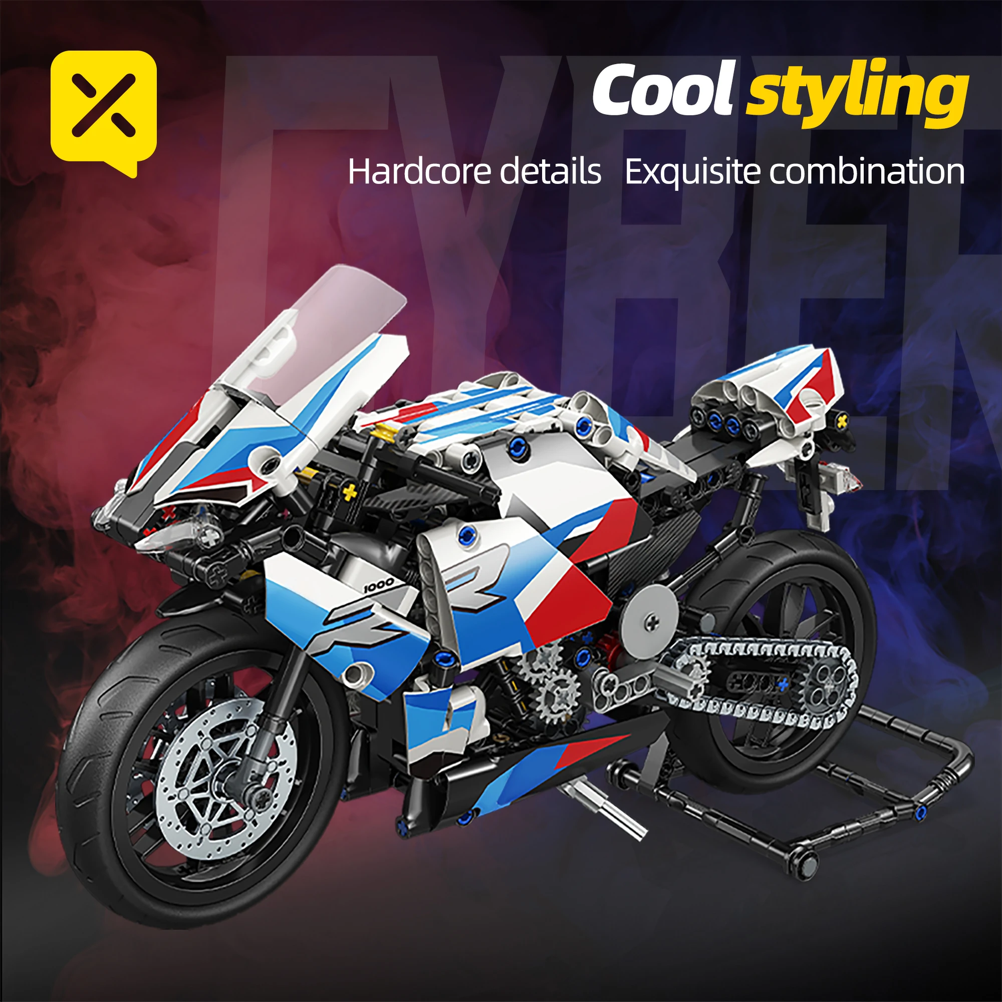 846 قطعة كلاسيكي رائع دراجة نارية بناء نموذج كتل موتو الطريق المتسابق الطوب هدية الكريسماس لعب للبنين الأطفال الكبار التقنية #2