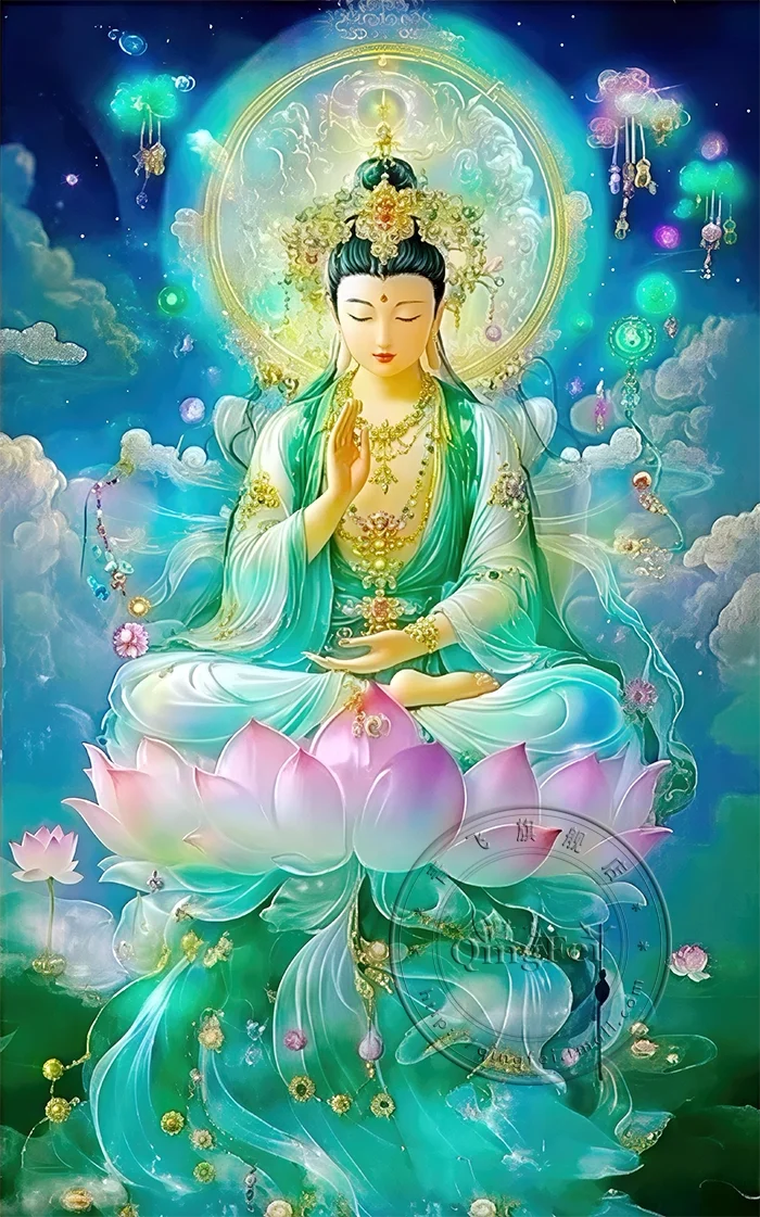 Buddha 11ct Printed Needlework,DIY Living Room Printed Cross Stitch,Sets For Embroidery Kit Full Cotton/Silk Threads