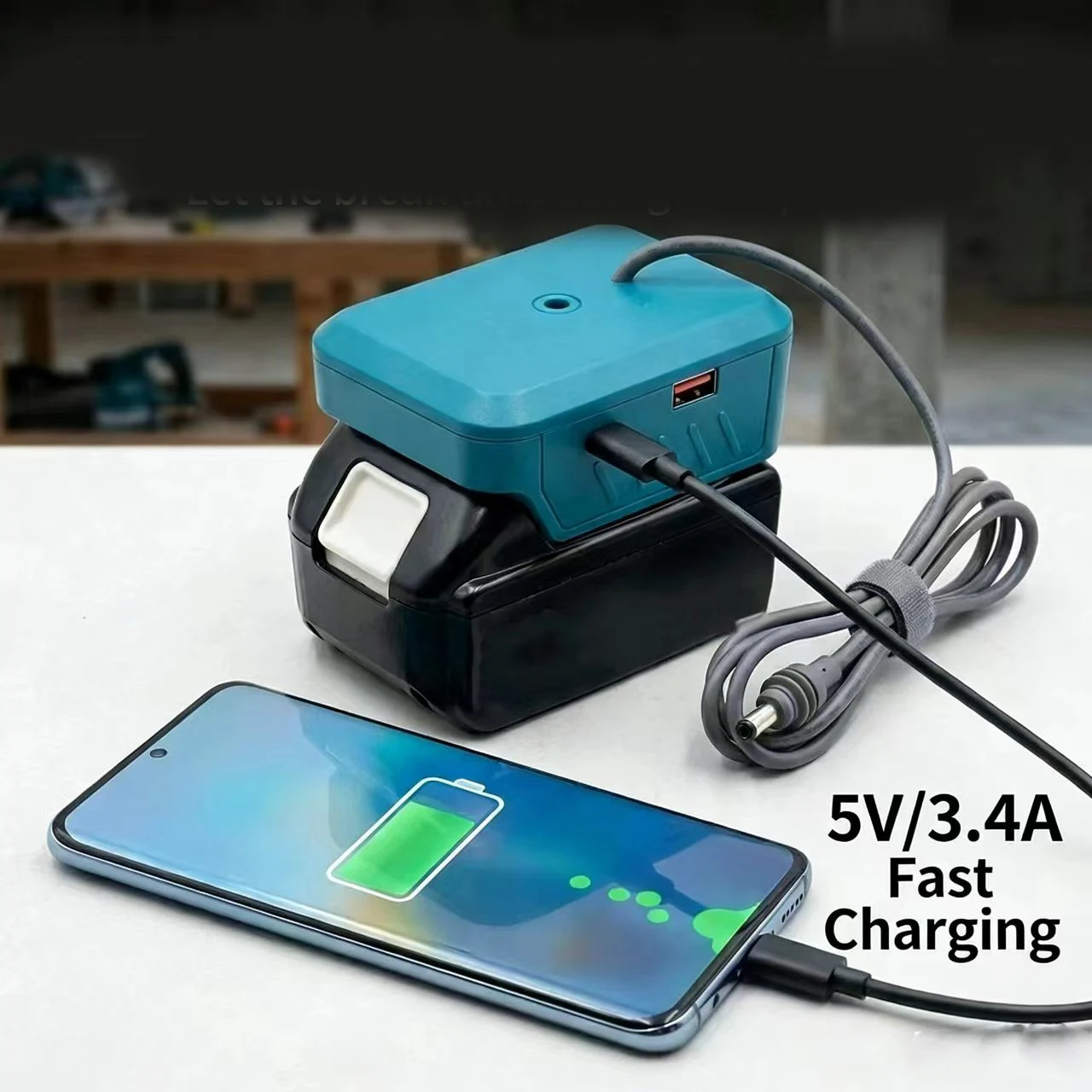 

18W DC Adapter Battery Adapter With 96cm Cable For 18V 20V MAX Lithium Battery Power Supply For Outdoor Tools