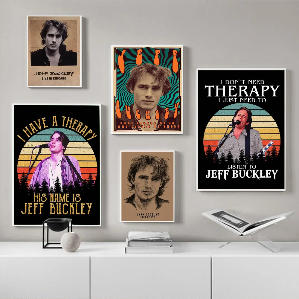 J-Jeff Buckley Whitepaper Poster HD Quality Poster Wall Art Painting Study Room Wall Decor