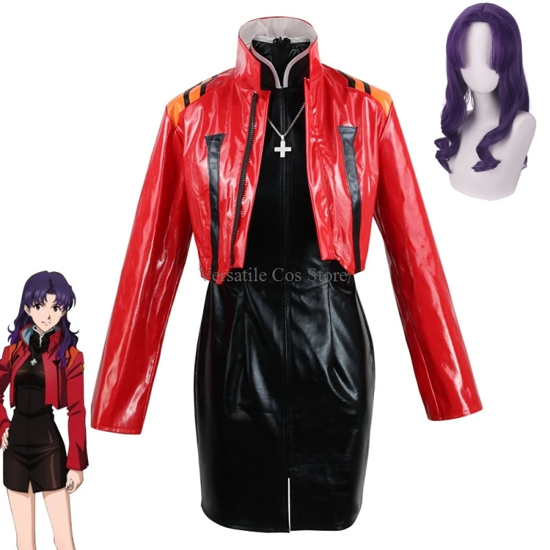 Katsuragii Misato Cosplay Anime EVA Cosplay sexy Custome DokiDoki-R Women Wig Katsuragii Misatoo Costume halloween dress up