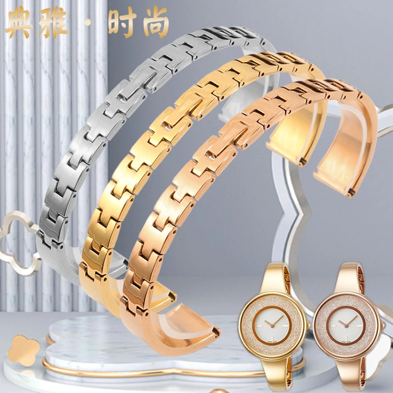 Solid Precision steel Strap Replaces Shiqi 5376077/5269250/5295334 Series Straight Interface Stainless Watchband 8/10/12/14mm