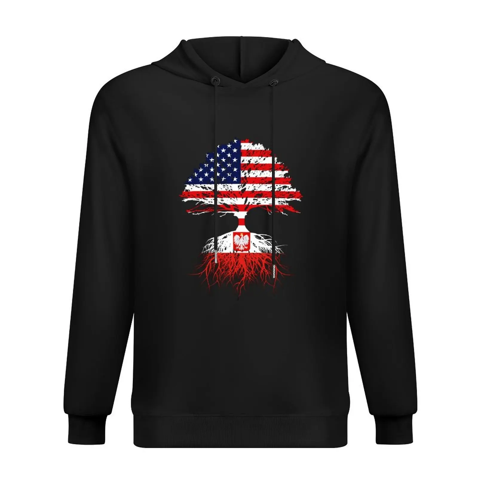 

Polish Roots, Polish American, Poland Grown, Poland USA Flag, Poland Design Art Gift For Men Women Youth Family Hoodie