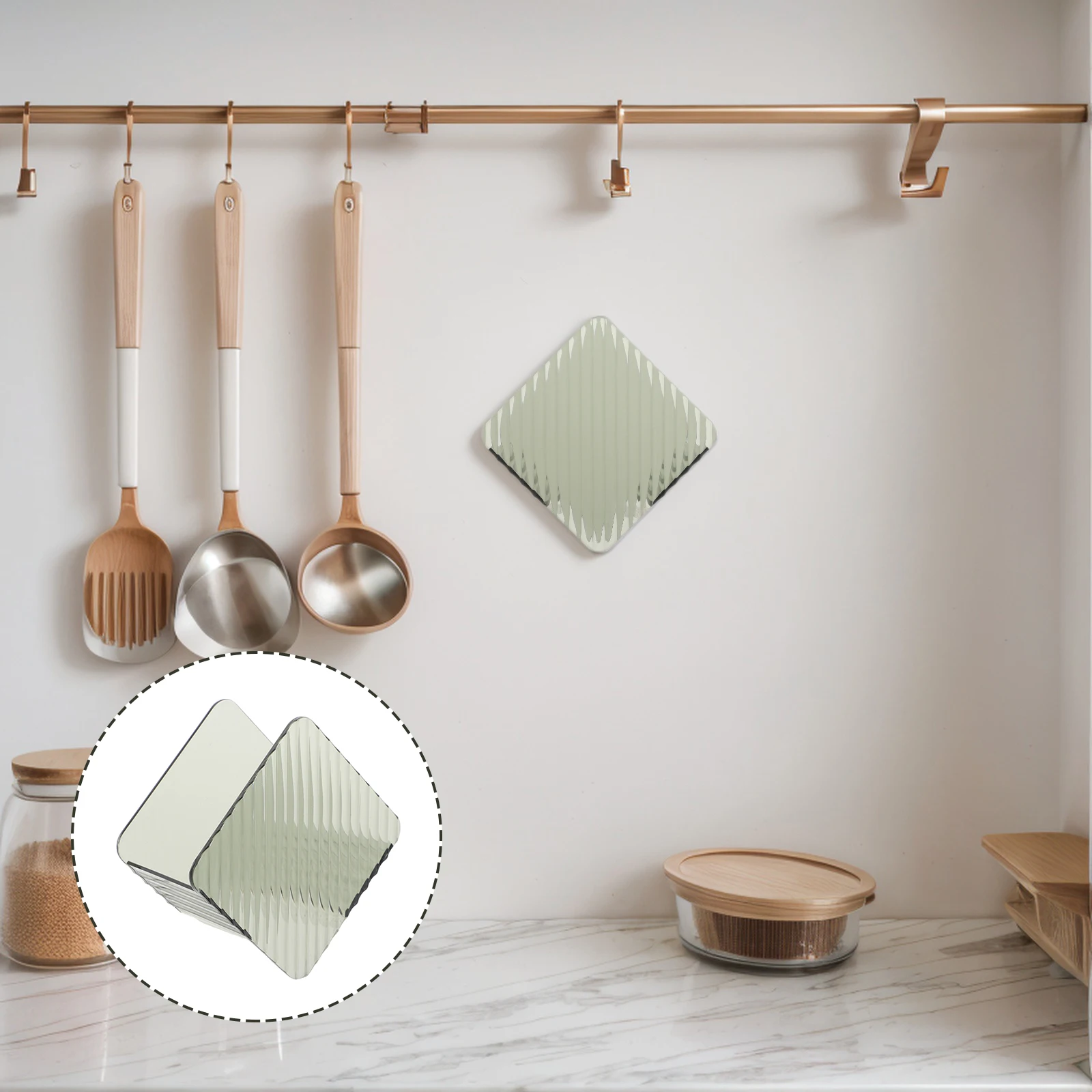 

Elegant Kitchen Sponge Rack Dish Scrubber Holder Wall Mount Drainage System Multifunctional Storage Sink ganized Reliable