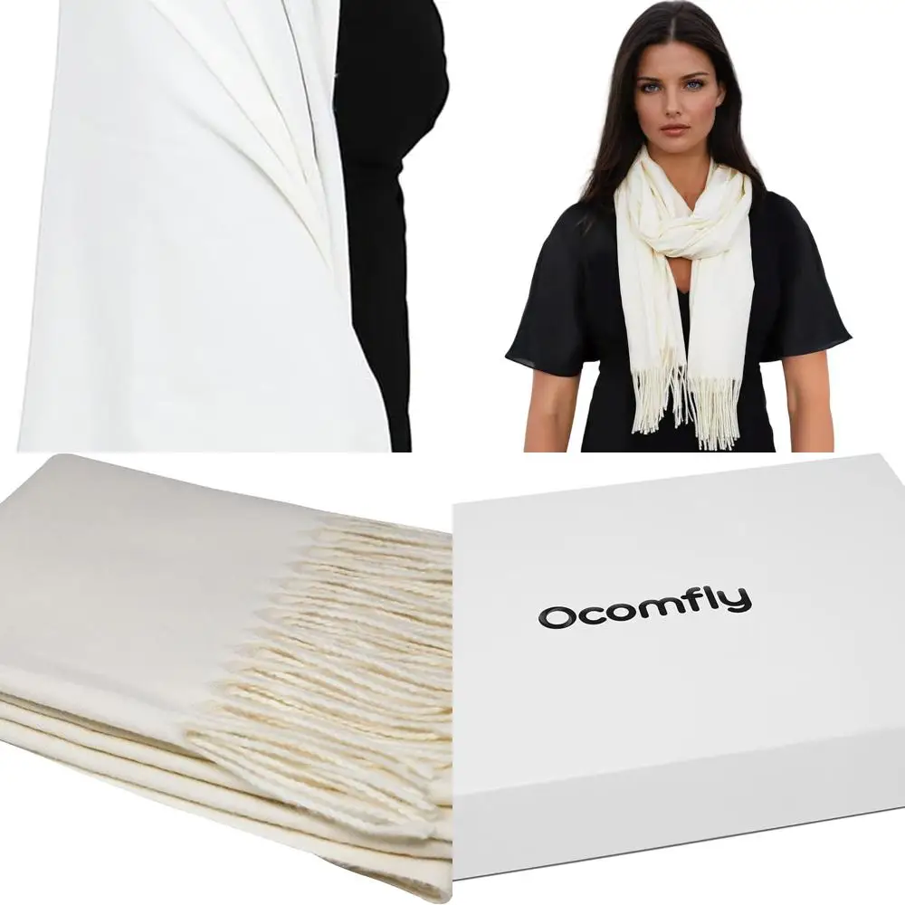 

Luxury 100% Pashmina Shawl for Women - Soft & Warm Premium Scarves - Gift Boxed