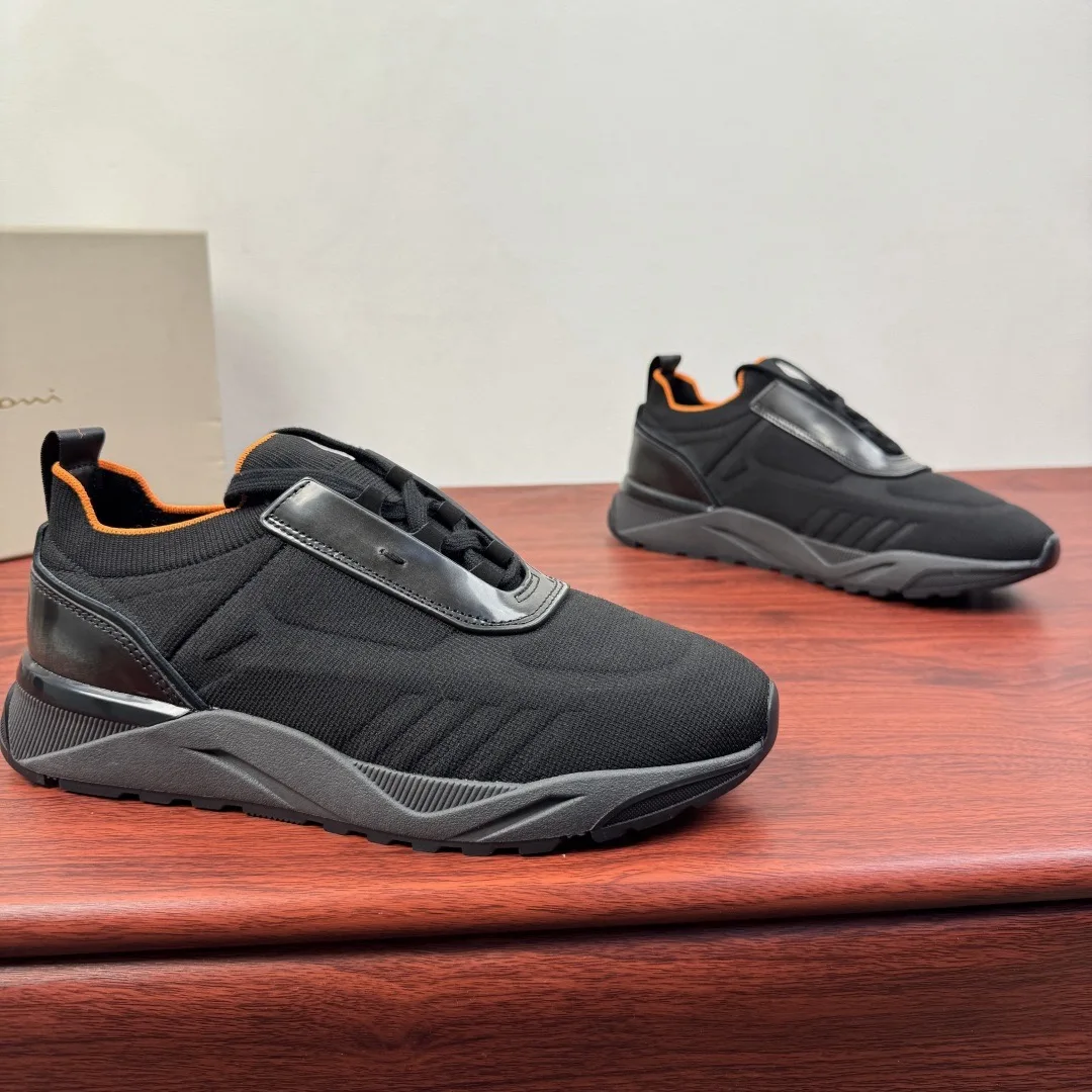 

High quality men 26ss mesh breathable men shoes with thick sole comfortable outdoor casual shoes lace up upper running shoes