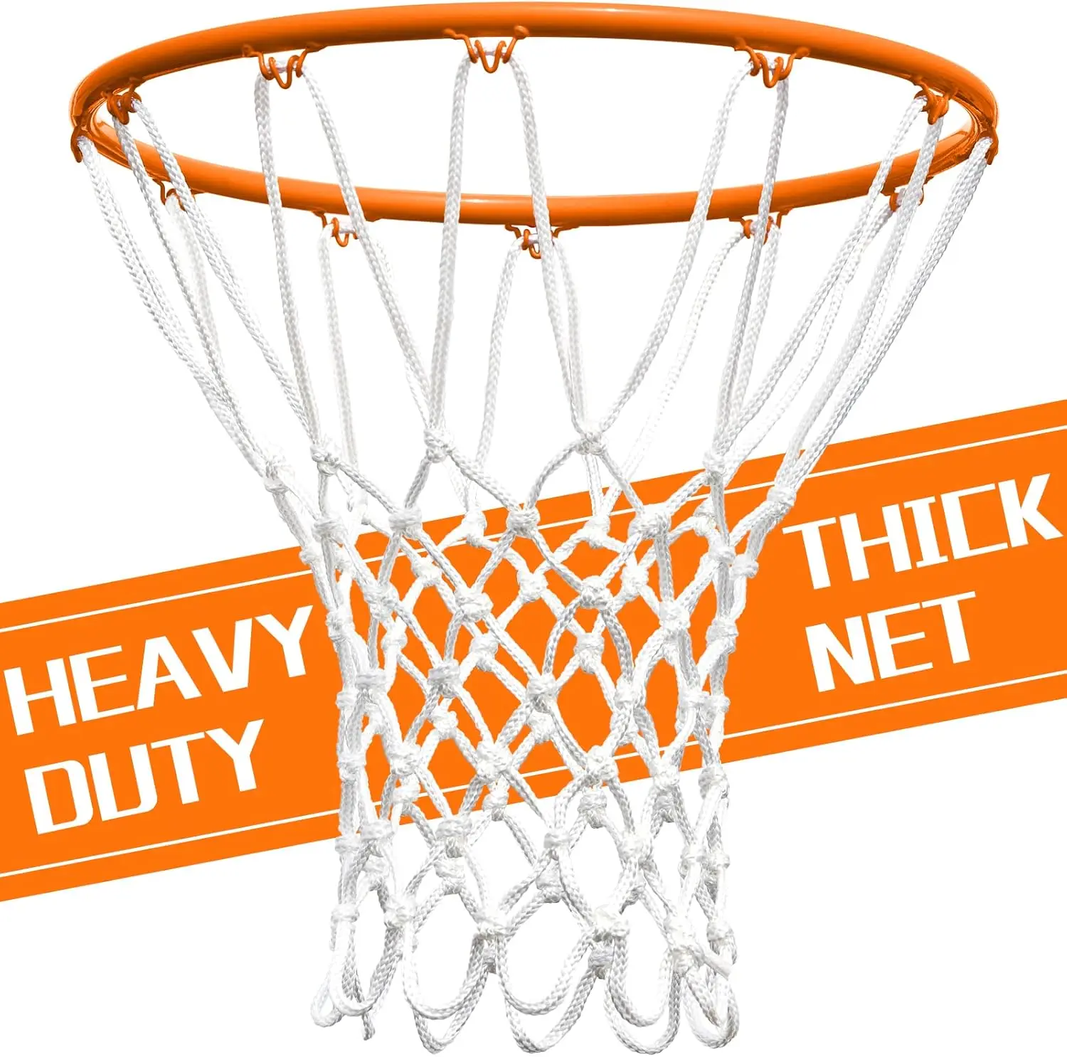 

Heavy Duty Basketball Net Replacement, All Weather Anti Whip, 12 Loops, Fits Standard Rim