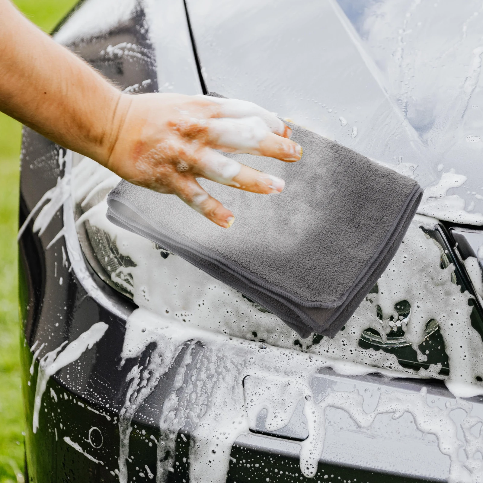 

2Pcs Car Drying Towel Super Absorbent Soft Gentle Touch Compact Size Auto Washing Cloth Cleaning Cloth Drying Towel