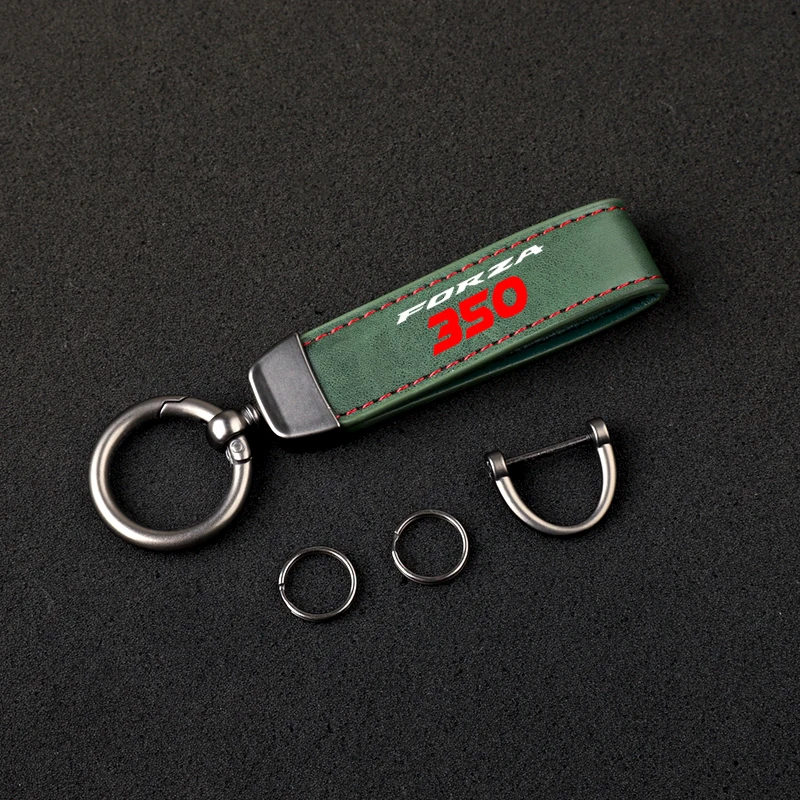 Premium material leather motorcycle key ring chain for HONDA FORZA350 NSS350 2018-2022 accessories WITH LOGO view 4