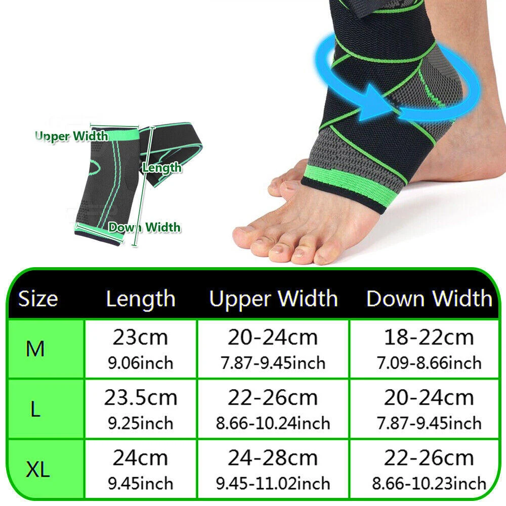 1pc Compression Nylon Strap Belt Ankle Brace Protector Adjustable Protective Football Ankle Support Basketball Ankle Brace