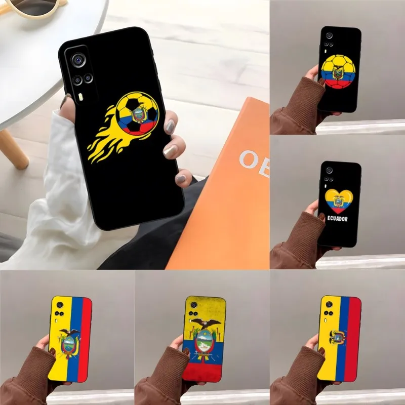 Ecuador Flag Phone Case For VIVO Y31 T1 Y33S Y21 Y76S Y74S Y73 X80 NEO5 IQOO Z6 9 NEO05S S12PRO Y26S V23 PRO Cover