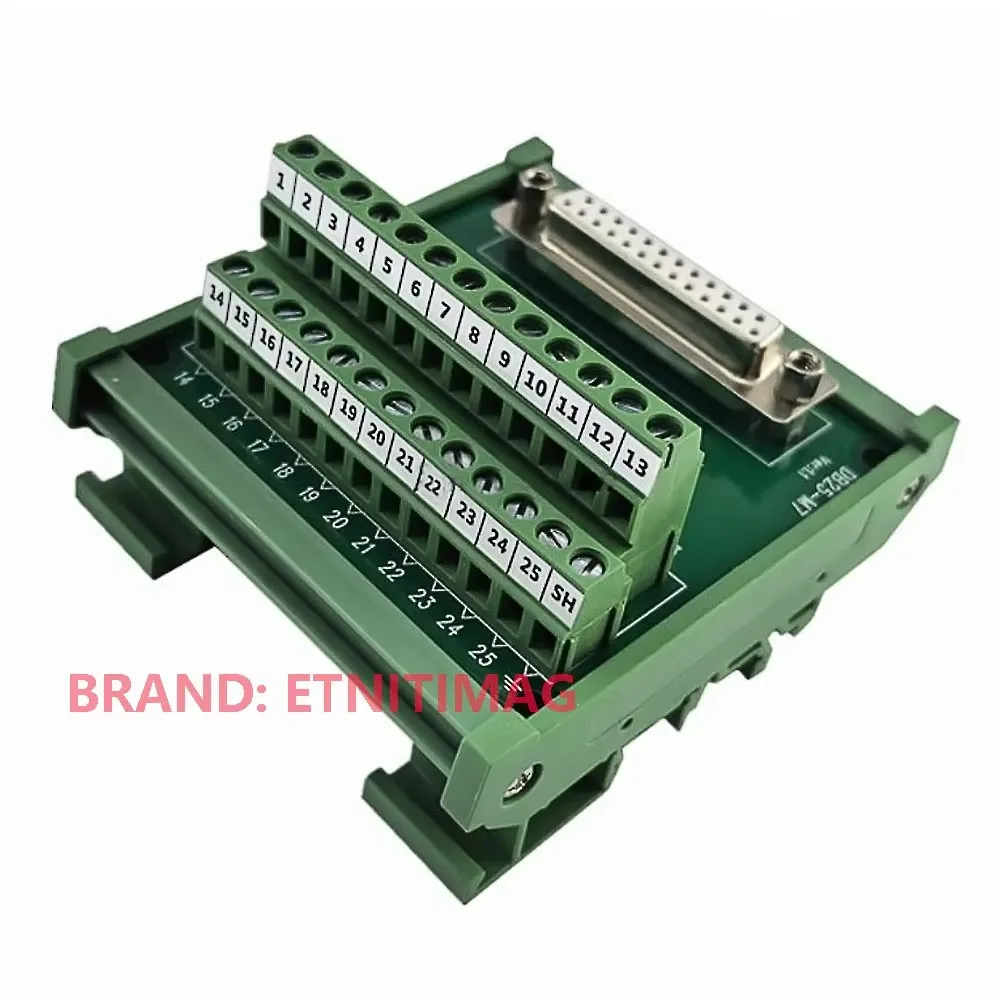 Industrial control accessories Transfer terminal DB25-M7 female terminal block is suitable for DIN35 C45 rail installation