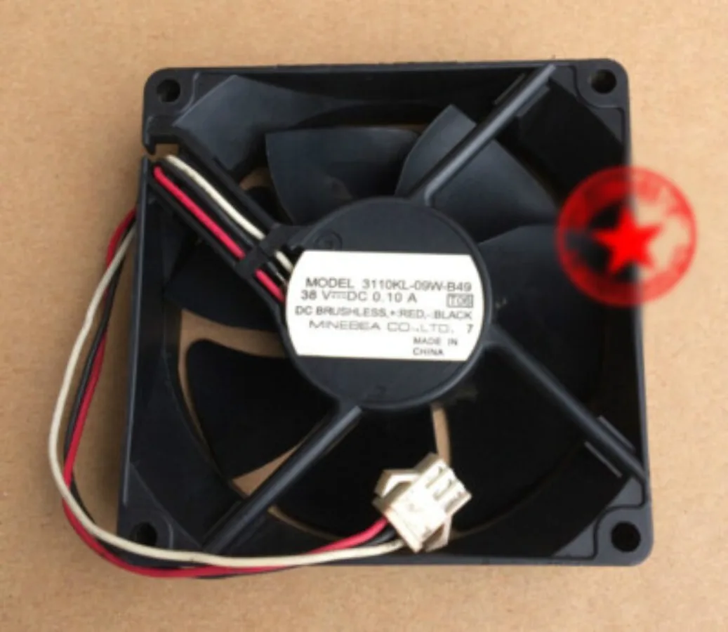 1pcs for NMB 3110KL-09W-B49 38V 0.10A 8CM 8025 80mm 3-wire inverter fan 3pin