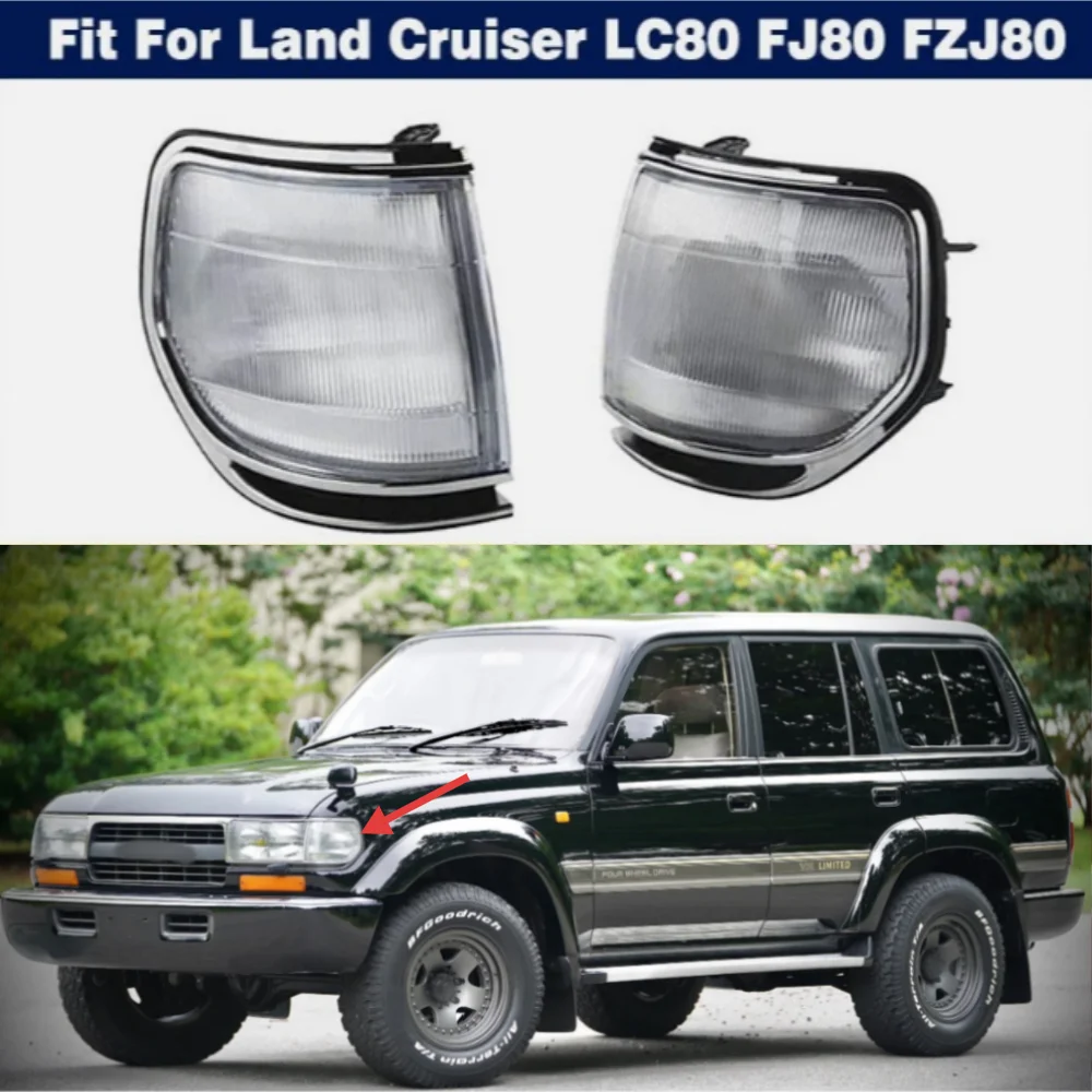

Для Toyota Land Cruiser LC80 FZJ80 1995-1997 автомобильный угловой светильник переднего бампера OE: 81620-60080/81610-60100