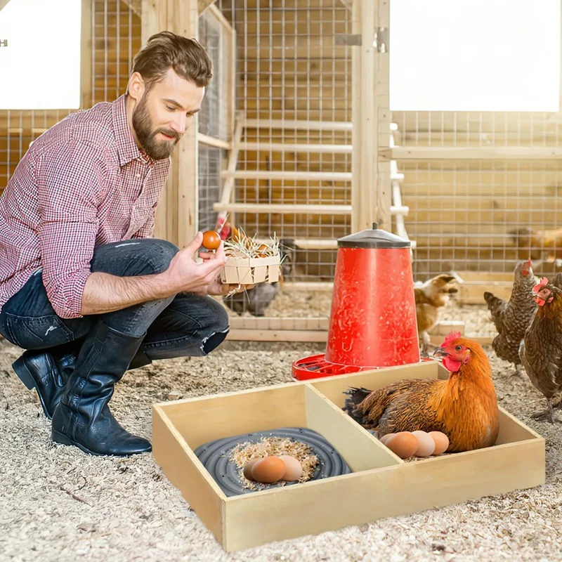 8 Pack Washable Chicken Nesting Pads For Laying Eggs, Nesting Box Liners For Chicken Coop Reusable Chicken Litter