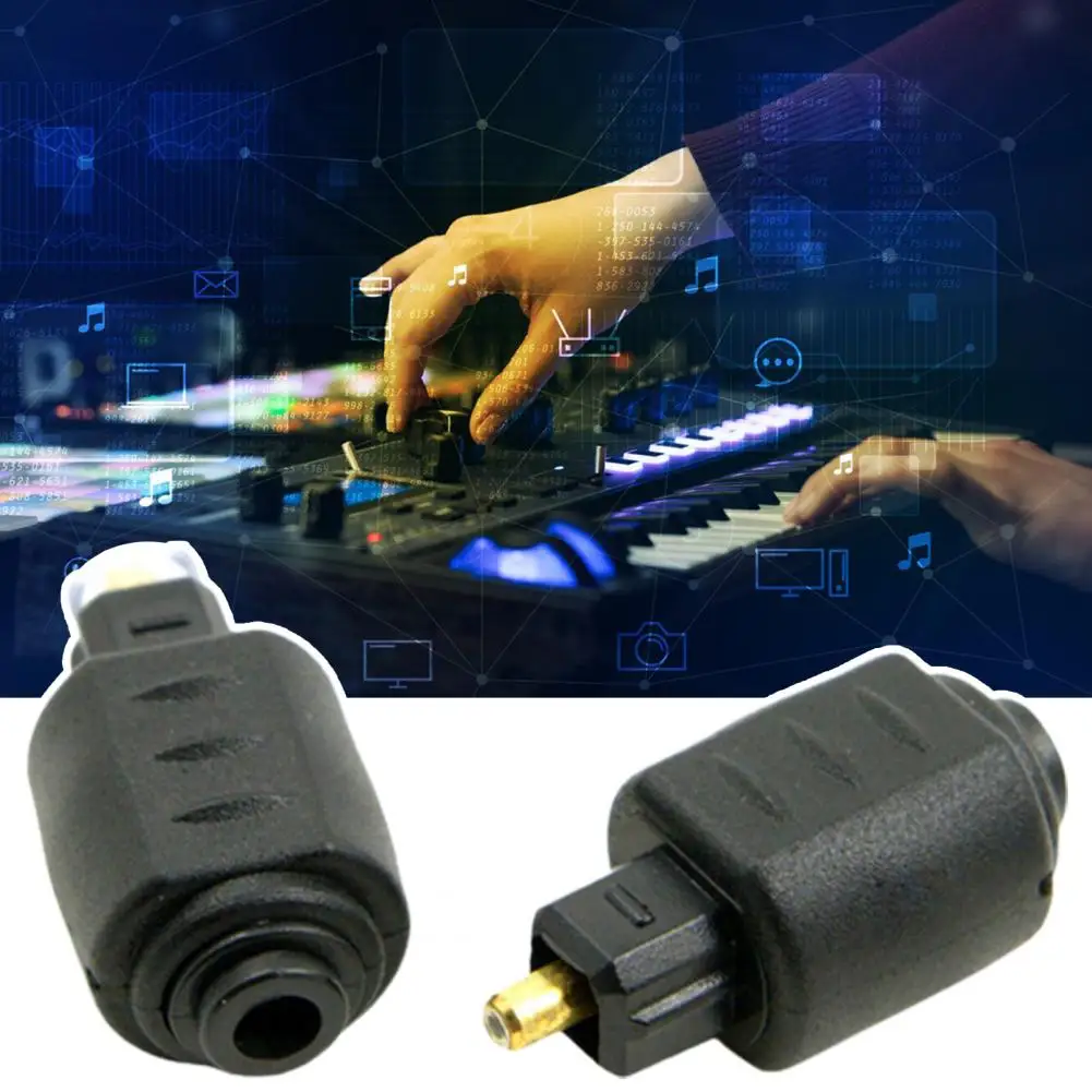 Toslink к Мини оптическому адаптеру Toslink к мини M 3,5 мм Портативный цифровой адаптер четкости звука с круглой головкой К квадратной головке