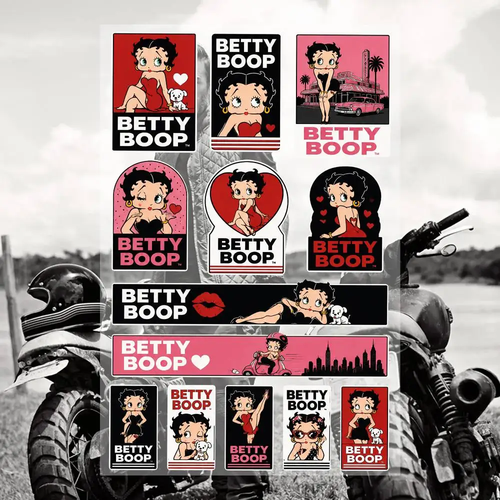 B-e-ttY- B-ooP- Ästhetische Graffiti-Aufkleber Wasserfeste PVC-Sticker für Auto Motorrad Skateboard Helm Notizbuch