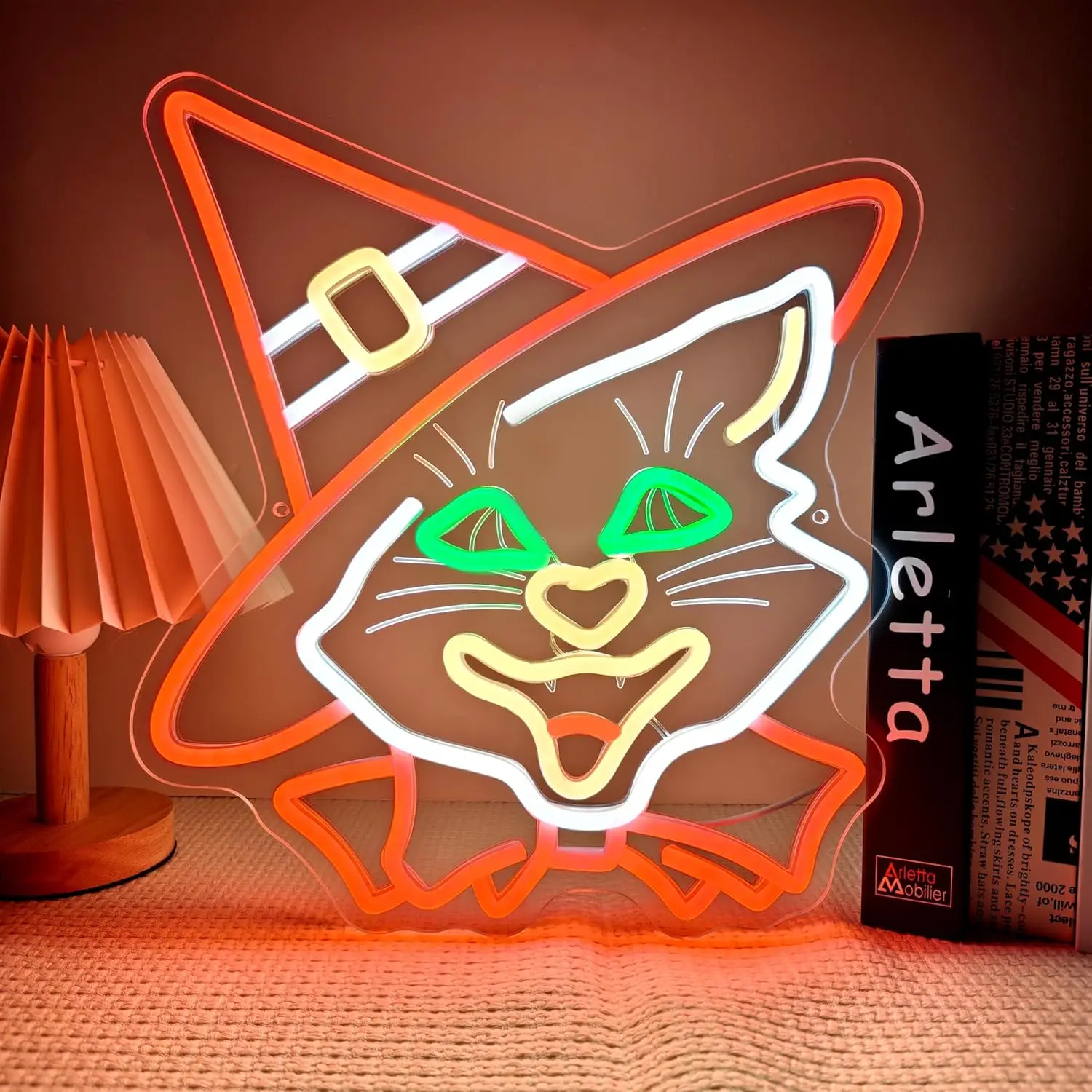 魔女猫ネオンライトサイン-usb調光式ledネオンサイン-寝室-リビングルーム-クラブ-バー-マンケイブ-パーティーギフト-壁飾り