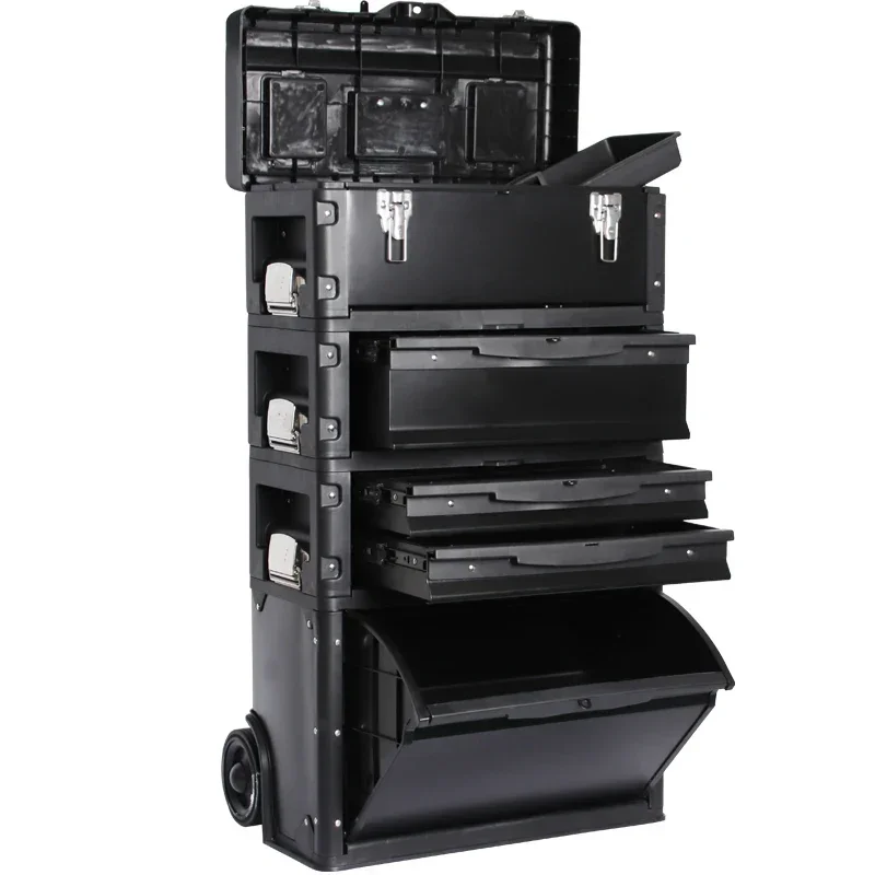 

Car Maintenance Tool Storage Box Multifunctional Trolley Three-in-one Hardware Tool Box Wheeled Workshop Tool Trolley