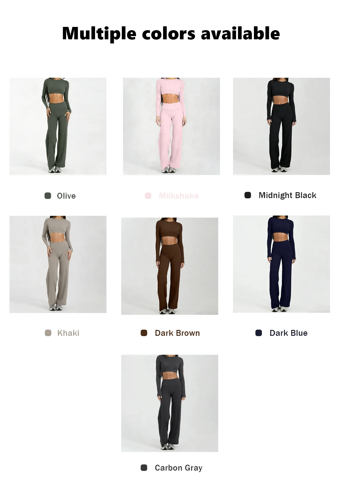 Running Sportswear Women 2 Piece Set Short Cropped Long Sleeve Top Straight Leg Yoga Pants Breathable Quick Dry Gym Suit