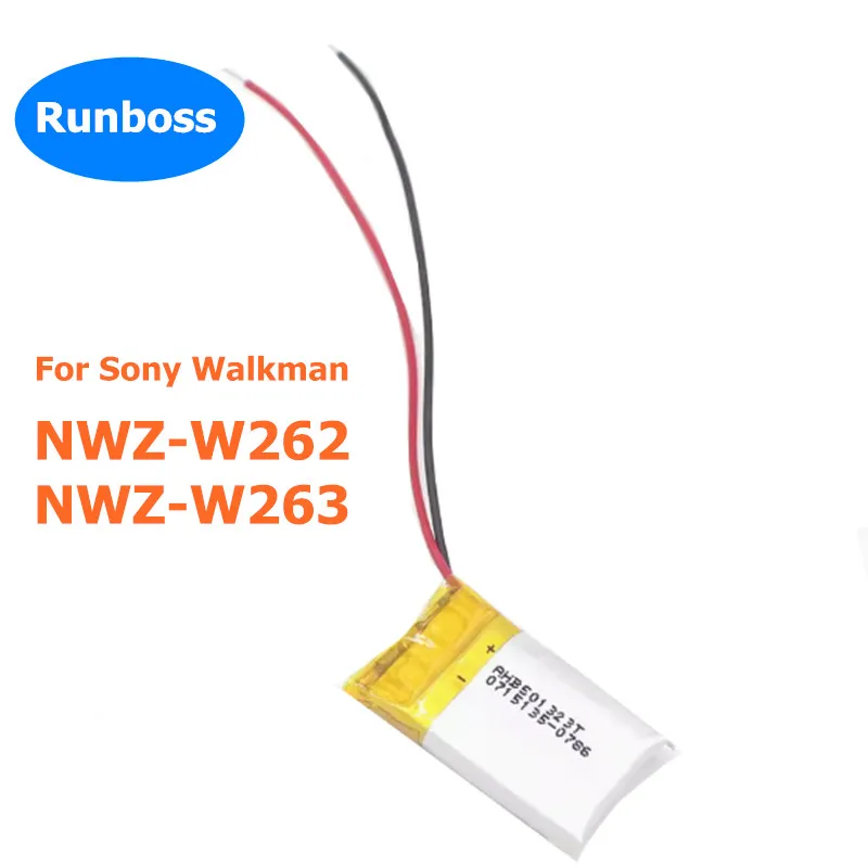 3.7V Li-Polymer Battery For Sony Walkman NWZ-W202 NWZ-W262 NWZ-W263 MP3 AHB501323T Bluetooth Headset