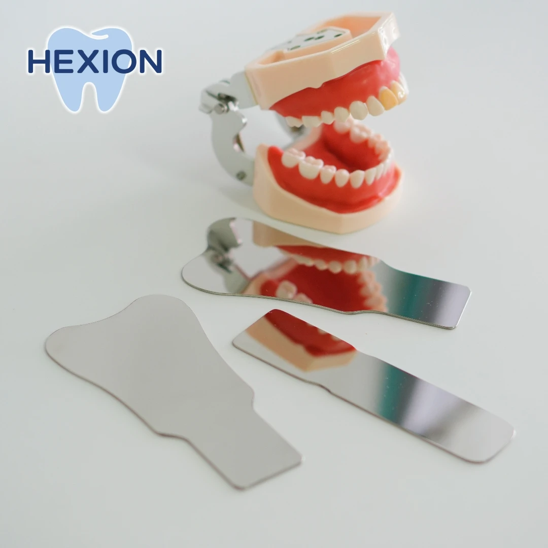 กระจกตรวจฟันเหล็กกล้าความแข็งแรงสูง HEXION - ป้องกันฝ้า - สามารถนึ่งฆ่าเชื้อได้ - สะท้อนแสงภายในช่องปาก - อุปกรณ์ถ่ายภาพฟันแบบอุ้งฟัน/ด้านหลังฟัน