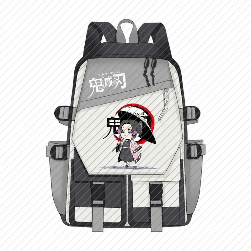 Demon Slayer Kochou Shinobu Print Backpack Teenarges Schoolbag Tomioka Giyuu Girls Boys Fashion Laptop Travel Mochila