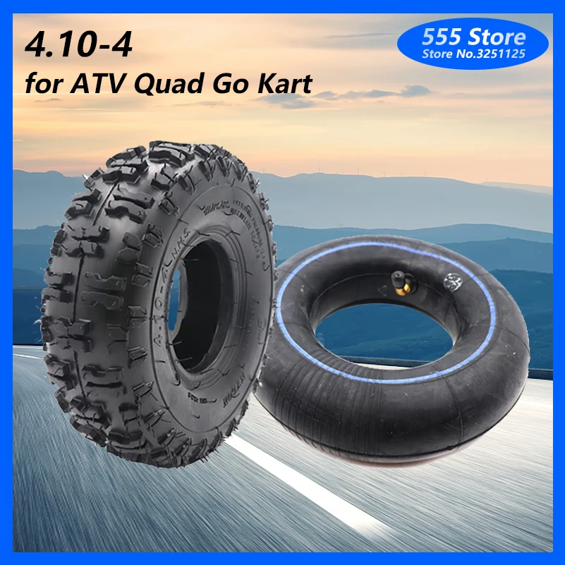 4.10-4 Tyre Outer Tire 4.10/3.50-4 Inner Tube for 9X3.50-4 10X3.50-4  Quad Go Kart 47cc 49cc Chunky 4 Inch ATV