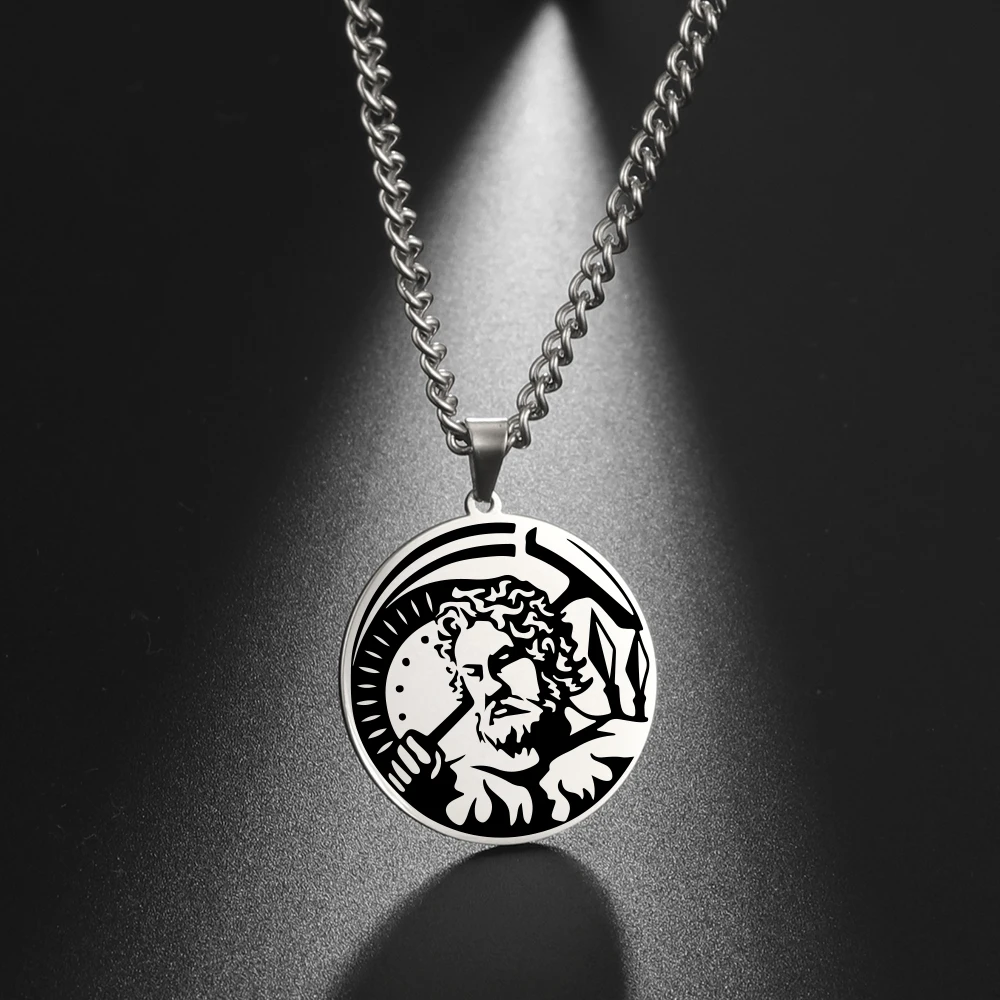 Dawapara Vintage antike griechische Krieger Anhänger ägyptische Göttin Athene Aphrodite Artemis Apollo Symbol Edelstahl Amulett – Detail 10