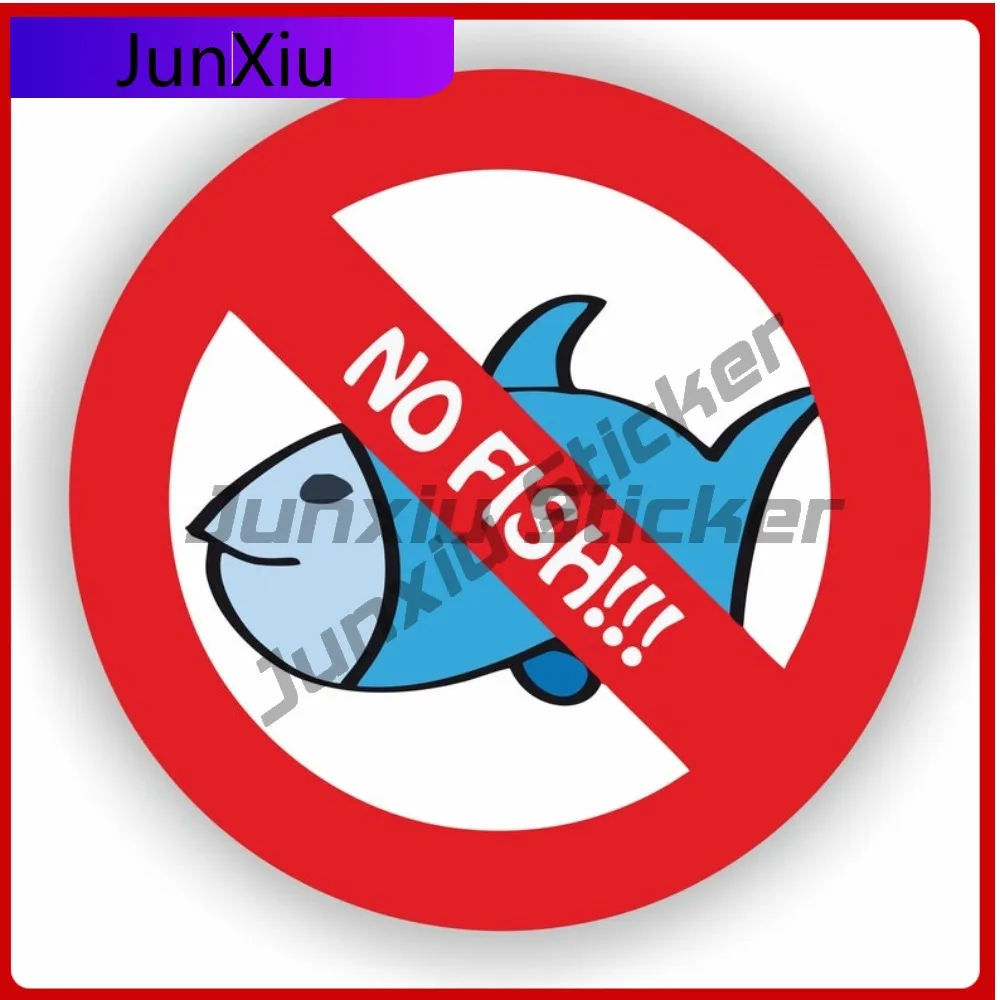 

No fish Allergy Safety Warning Unique Motorcycle Wall Scratch Cover Vehicle Decor Vinyl Decal For Car Truck SUV Window Bumper