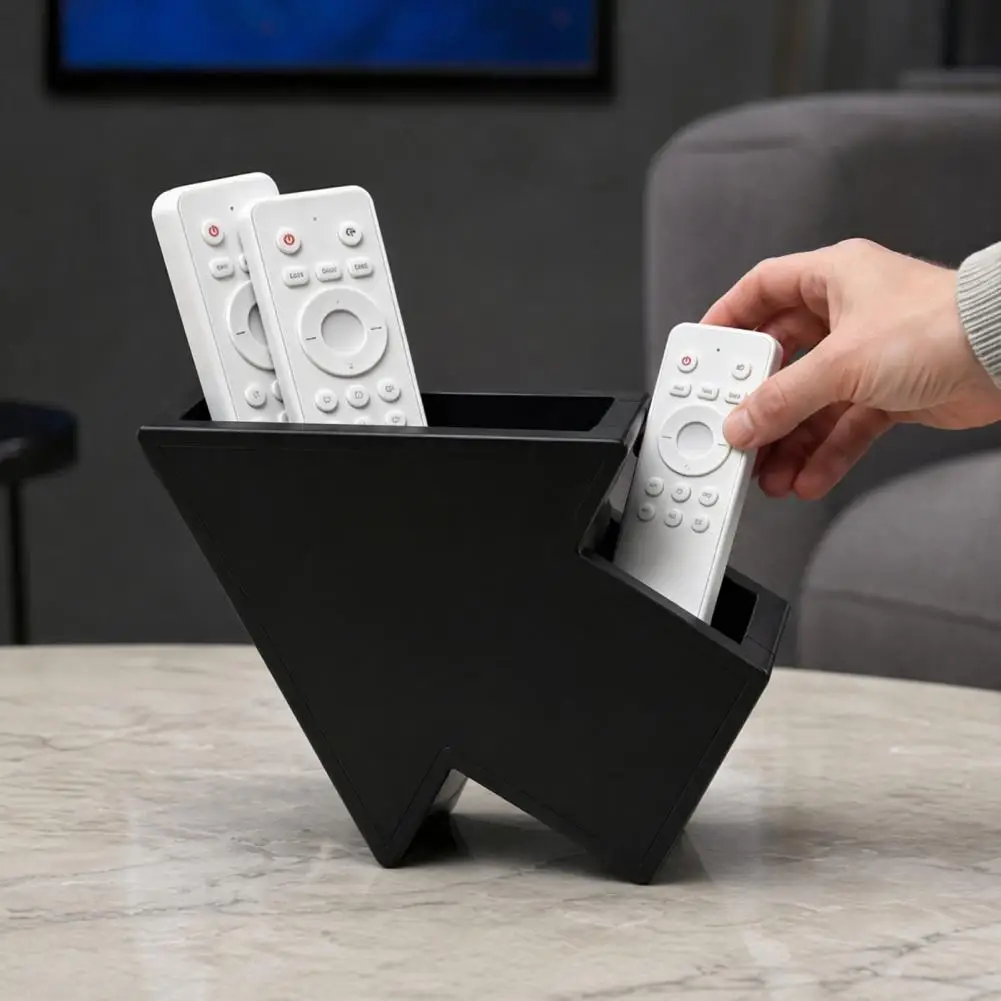 3d Printed Storage Box Desktop Pen Cup 3d Printed Arrow Desk Organizer with 2 Compartments Remote Control Holder Pen Storage