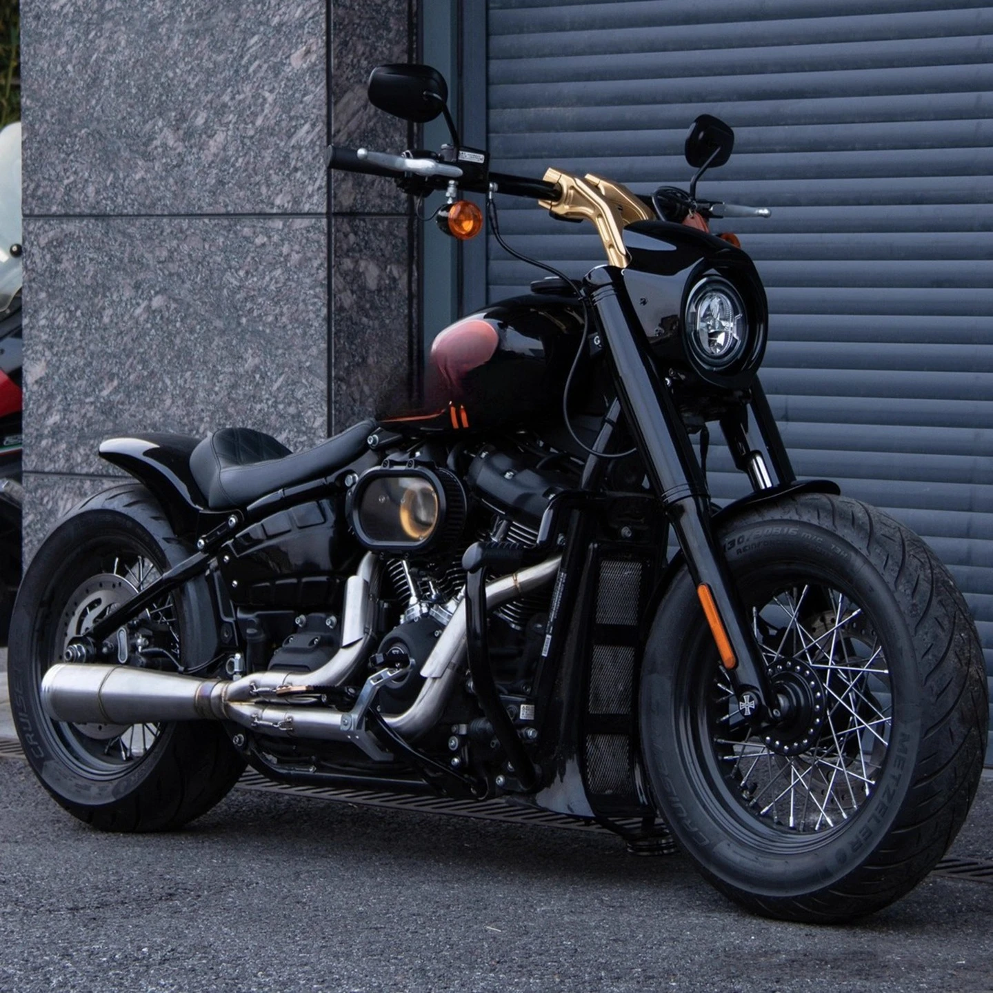 Suitable for Harley Street Fighter aluminum alloy integrated bold, front fork shock absorption, dust-proof shock absorption