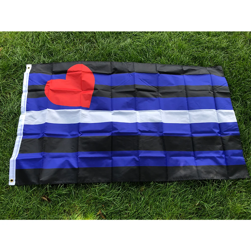 Leather Pride Flag 3x5fts  90x150cm polyester hanging LGBTQIA LGBT rainbow Gay Leather Pride Flag for home decoration
