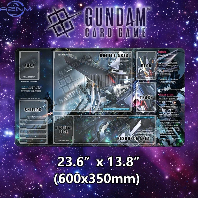 GUNDAM Card Game Beginner Playmat Anti-slip Board-Game Pad Large Table Mat For TCG Card Anime Mouse Pad Use Desk Mat Accessory