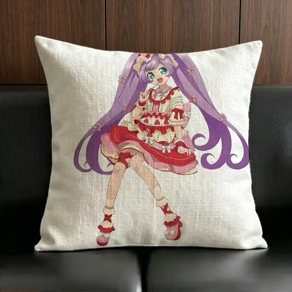 Anime Poster P-PriParaS Cushion Cover Anti-dustmite Pillowcase Invisible zipper silky short plush Sofa cushion cover