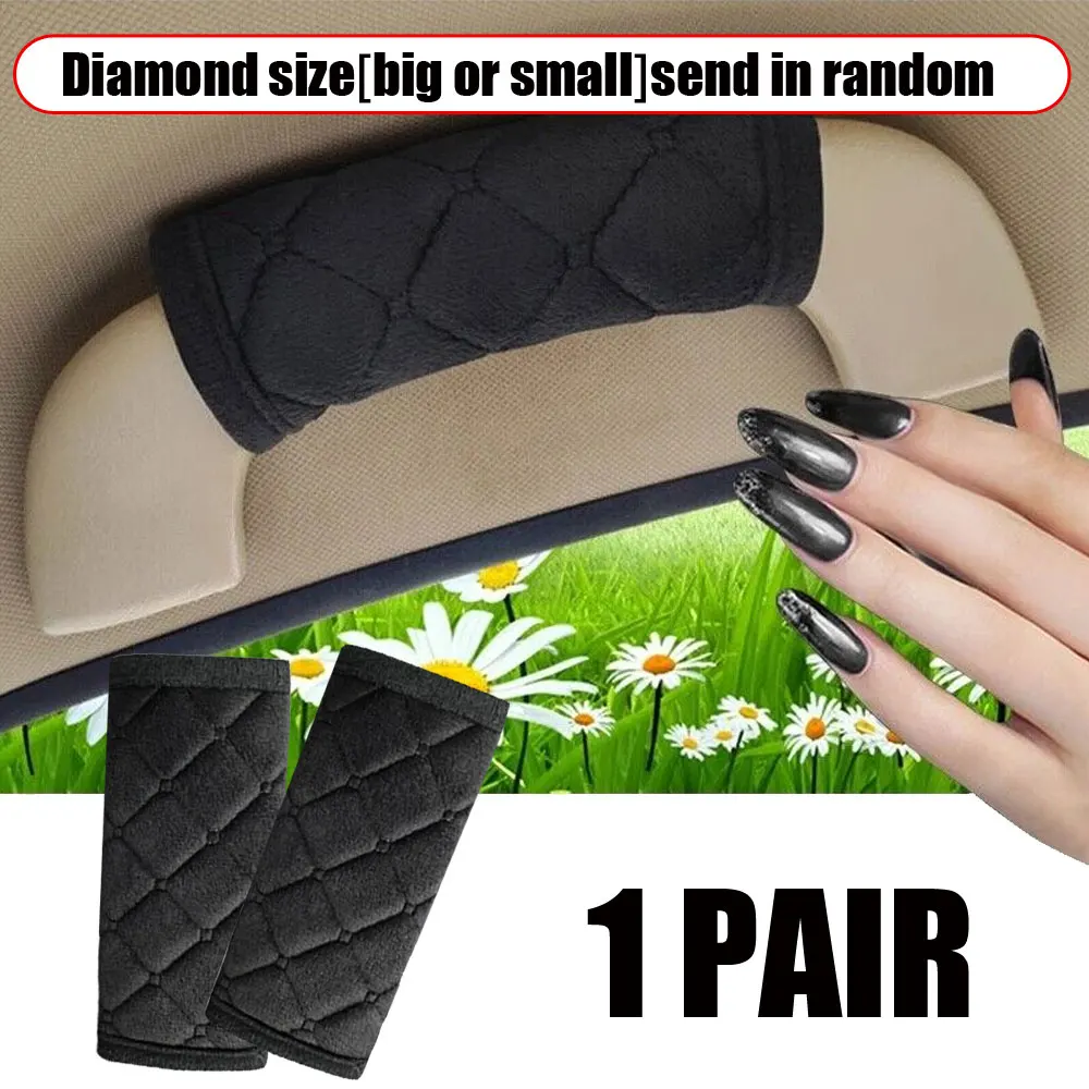 

1Pair Car Interior Handle Protector Covers Door Armrest Panel Pull Trim Auto Left Right Roof Covers Car Interior Accessories