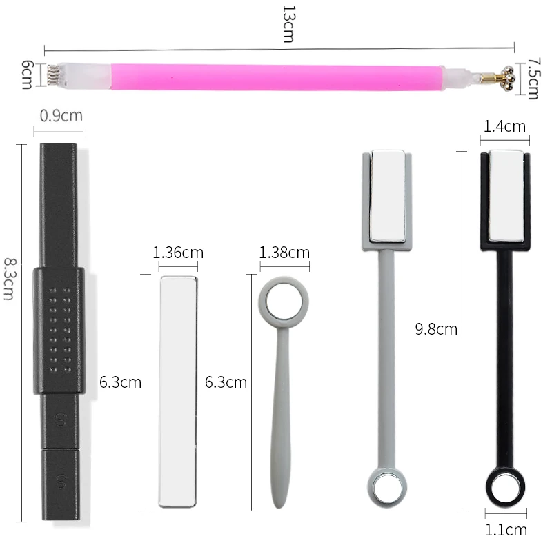 Seni Kuku Magnet Tongkat Mata Kucing Magnet untuk Kuku Gel Polandia 3D Garis Garis Efek Pena Magnetik Kuat Alat untuk Alat Pernis Gel