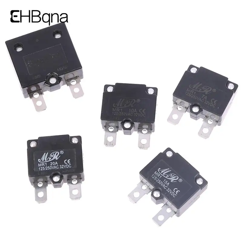 DIY 7A 10A 15A Automatic Reset Relay Fuse Therma Switch Circuit Breaker Current Overload Protector Kids Electric Car Accessories