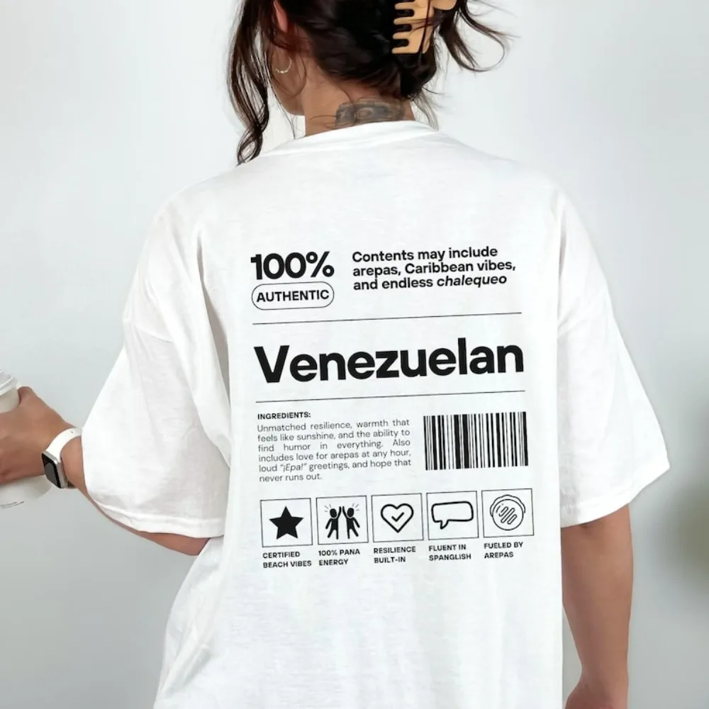 Funny Made in Venezuela Shirt Hispanic Heritage Month T-Shirt Venezolana Latina Unisex Tshirt Venezolano Pride Women Men Tops